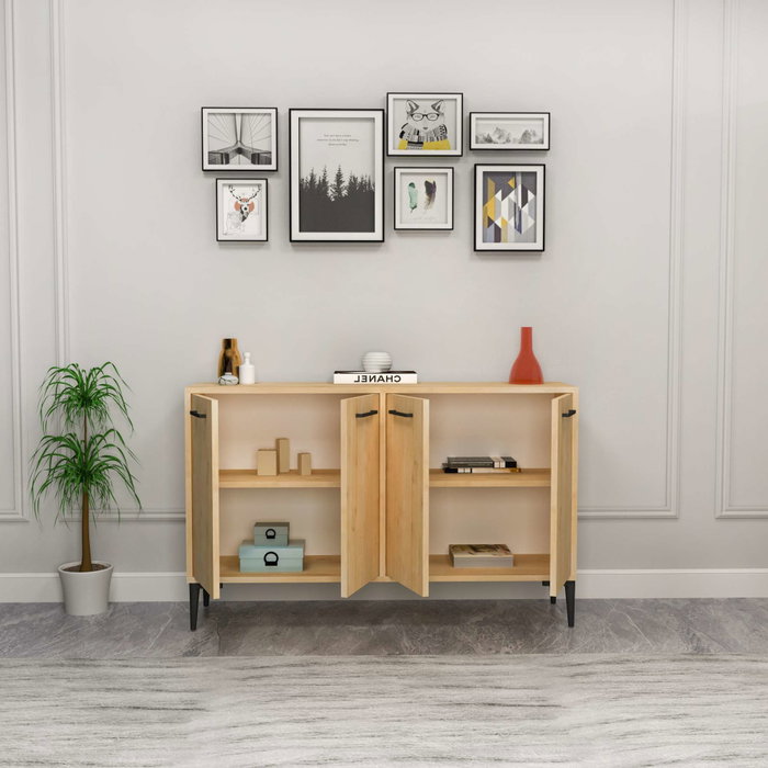 Hanah Home Sapphire Oak Consola Roble Zafiro 120x75x29.6cm Mueble Roble Zafiro Elegante y Funcional